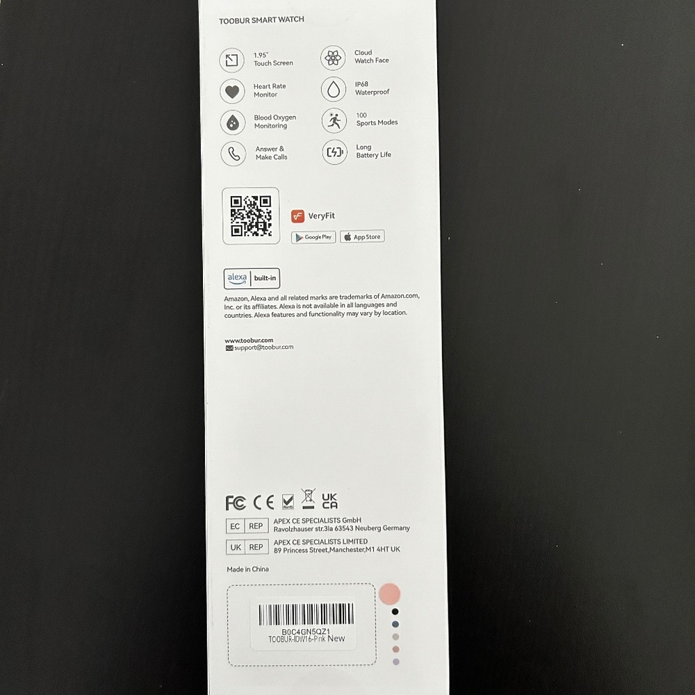 BRAND NEW TOOBUR Smart Watch w/ Alexa Built-in, 1.8" Compatible Android & iOS - Picture 3 of 6